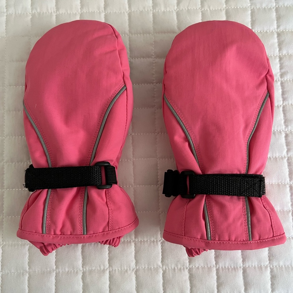 Hanna Andersson Waterproof Fleece Lined Mittens In Pink Size Small 2-5 Years